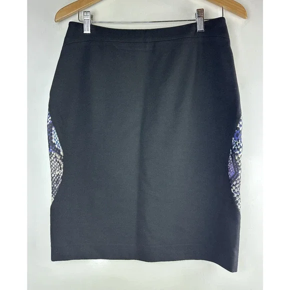 Diane Von Furstenberg Mae Mikado Python Snake Print Pencil Skirt Wool Silk Sz 8 - Picture 10 of 10